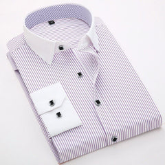 Men's Non-Iron Stripe Long Sleeve Shirt