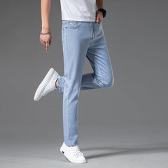 Men's Thin Fit Straight Leg Stretch Jeans