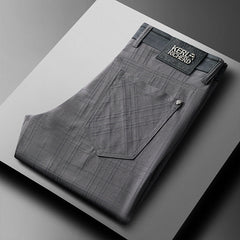 Plaid new high quality breathable straight all-match trousers