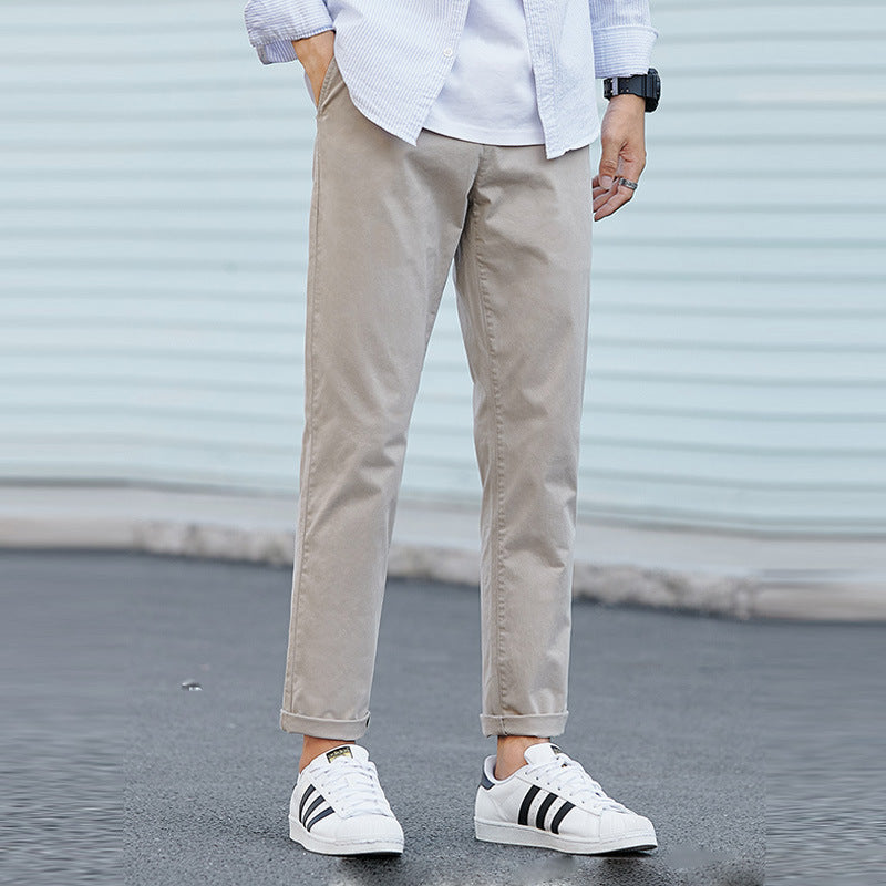 2024 New Men's Pure Cotton Versatile Loose Business Casual Trousers