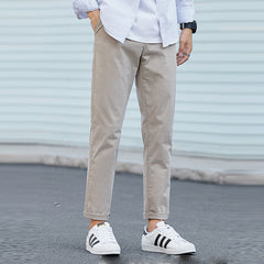 2024 New Men's Pure Cotton Versatile Loose Business Casual Trousers