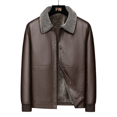 Men's Winter Casual Thickened Warm Leather Jacket