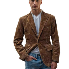 Trade corduroy single-breasted casual suit jacket