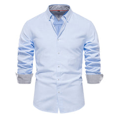 Men's Slim Fit Casual Fashion Versatile Long Sleeve Shirt
