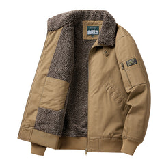 Men's Winter Warm High-end Fashionable Fleece Bomber Jacket