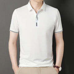 New business casual solid color lapel polos