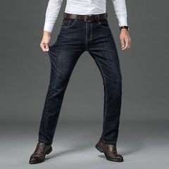 Men's Business Casual Loose Straight Jeans