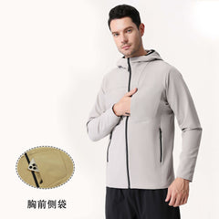 Men's New Waterproof Outdoor Jacket, Fully Heat-sealed Workwear, Mountaineering Hooded Jacket