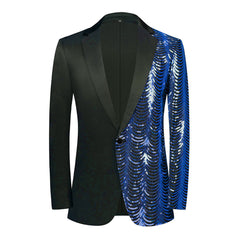 Men's Party Performance Date Wavy Sequin Shiny Casual Trendy Blazer