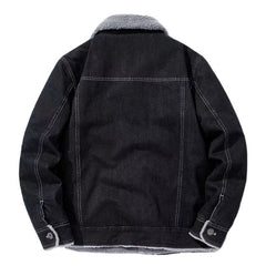 Men's Denim Cotton Sherpa Jacket