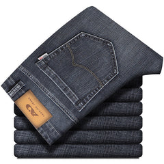 2023 Men's Ice Silk Straight Loose Plus Size Stretch Jeans