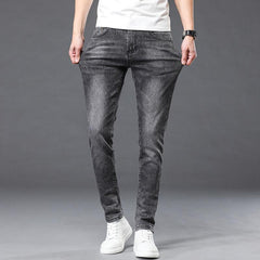 Embroidered high-end stretch jeans