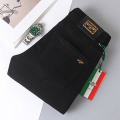 Men's Elastic High-end Business Casual Jeans