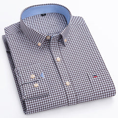 New style cotton anti-wrinkle casual stand collar long sleeve shirt