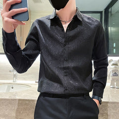 Men's High-end Trendy Casual Long-sleeved Shirt