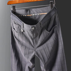 Plaid new high quality breathable straight all-match trousers