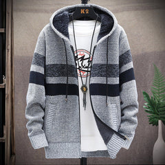 Men's Simple Loose Fleece Knit Jacket