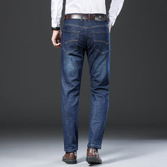 Men's Simple No-iron Cotton Casual Straight Jeans