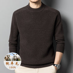100% Pure Wool Round Neck Business Sweater