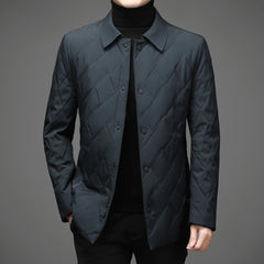 Men's lightweight warm business thin cotton jacket