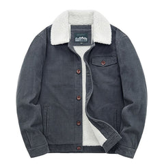 Lambswool plus velvet thickened cotton jacket