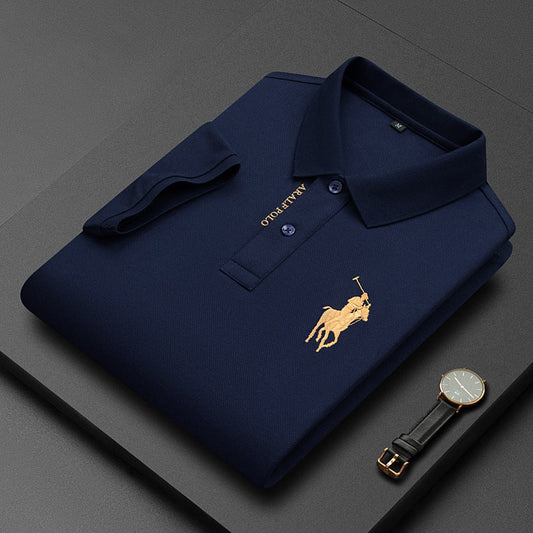 New Fashionable Cotton Embroidered Lapel POLO
