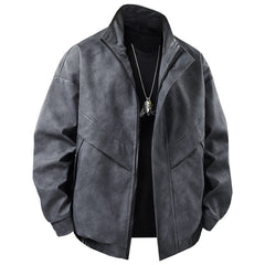 2025 Vintage Lapel Leather Jacket