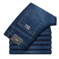 New solid color loose high waist casual jeans