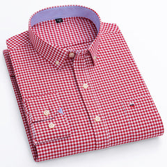 New style cotton anti-wrinkle casual stand collar long sleeve shirt