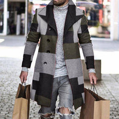 2022 New Arrival Men's Plaid Wool Coat