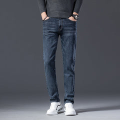 New Men's Stretch Slim Straight Business Casual Jeans