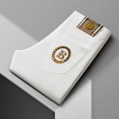Men's Fashionable Cotton Embroidered All-match Jeans