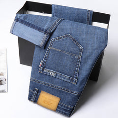 2024 New High-end Men's Straight Loose Large Size Stretch Business Casual Jeans