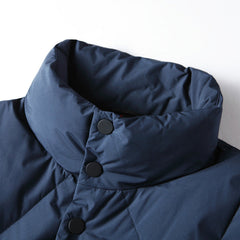 Men's Thickened Casual White Duck Down Stand Collar Warm Down Jacket