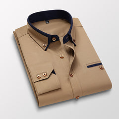 New Men's Business Long Sleeve Shirt