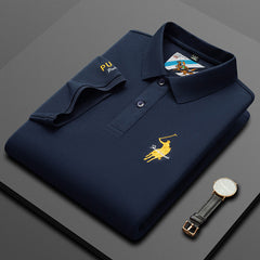 Fashionable Short Sleeve Embroidered Loose POLOS