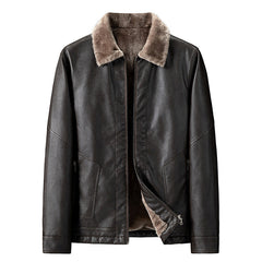 Men's Fleece Leather Jacket
