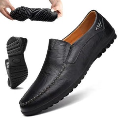Large size casual men's leather shoes