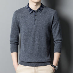 2022 Business Casual Solid Color Wool Knit Sweater