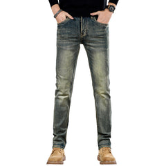 Vintage stretch straight-leg jeans