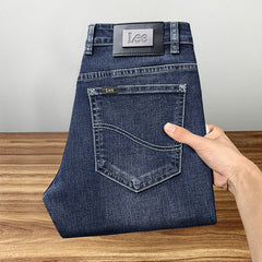 Men's New High-end Stretch Straight Cotton Casual Jeans