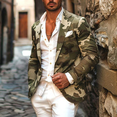 Men's Casual Printed Western Style Fashion Blazer