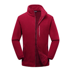 Men's Polar Fleece Outdoor Thickened Large Size Warm Double-faced Fleece Jacket