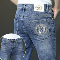 Embroidered slim-fit premium jeans