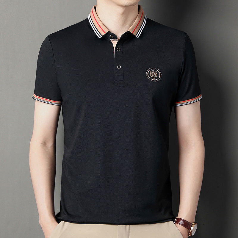 Slim Lapel Comfortable Casual Stretch POLO Shirt