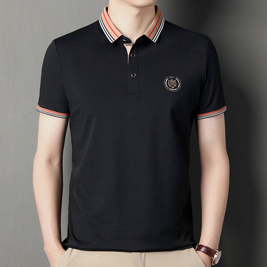 Slim Lapel Comfortable Casual Stretch POLO Shirt