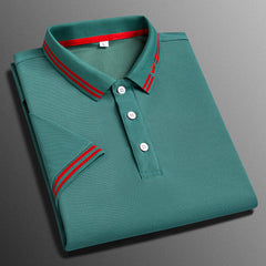Men's New Casual Business Lapel Short-sleeved Polo Shirt