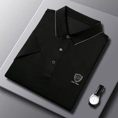 Solid Color Casual Short-sleeved Polo Shirt