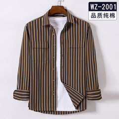Men's New Striped Cotton Casual Shirt