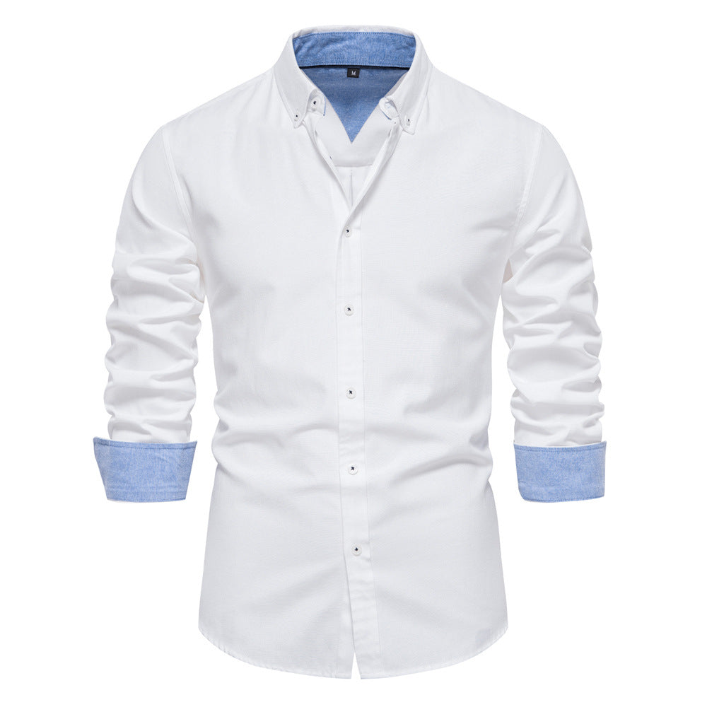 Men's Slim Fit Casual Fashion Versatile Long Sleeve Shirt